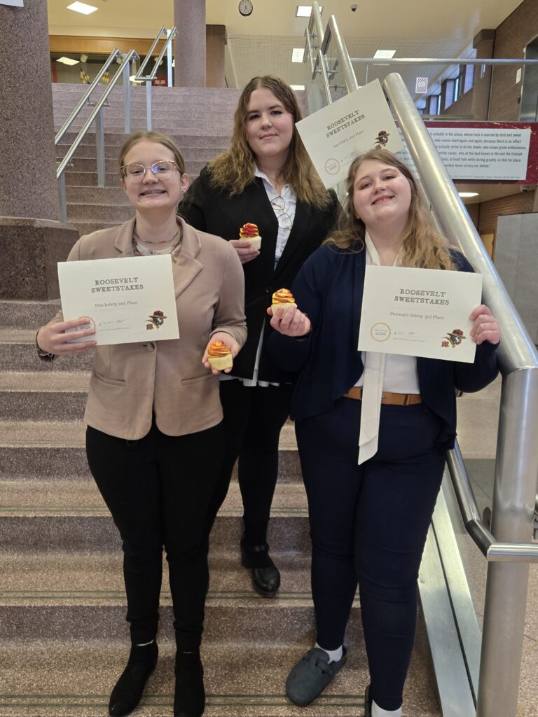 Courtesy Photo From left to right: Mara Pell (9th), Sophie Mehling (9th), and Gracie Warren (12th)