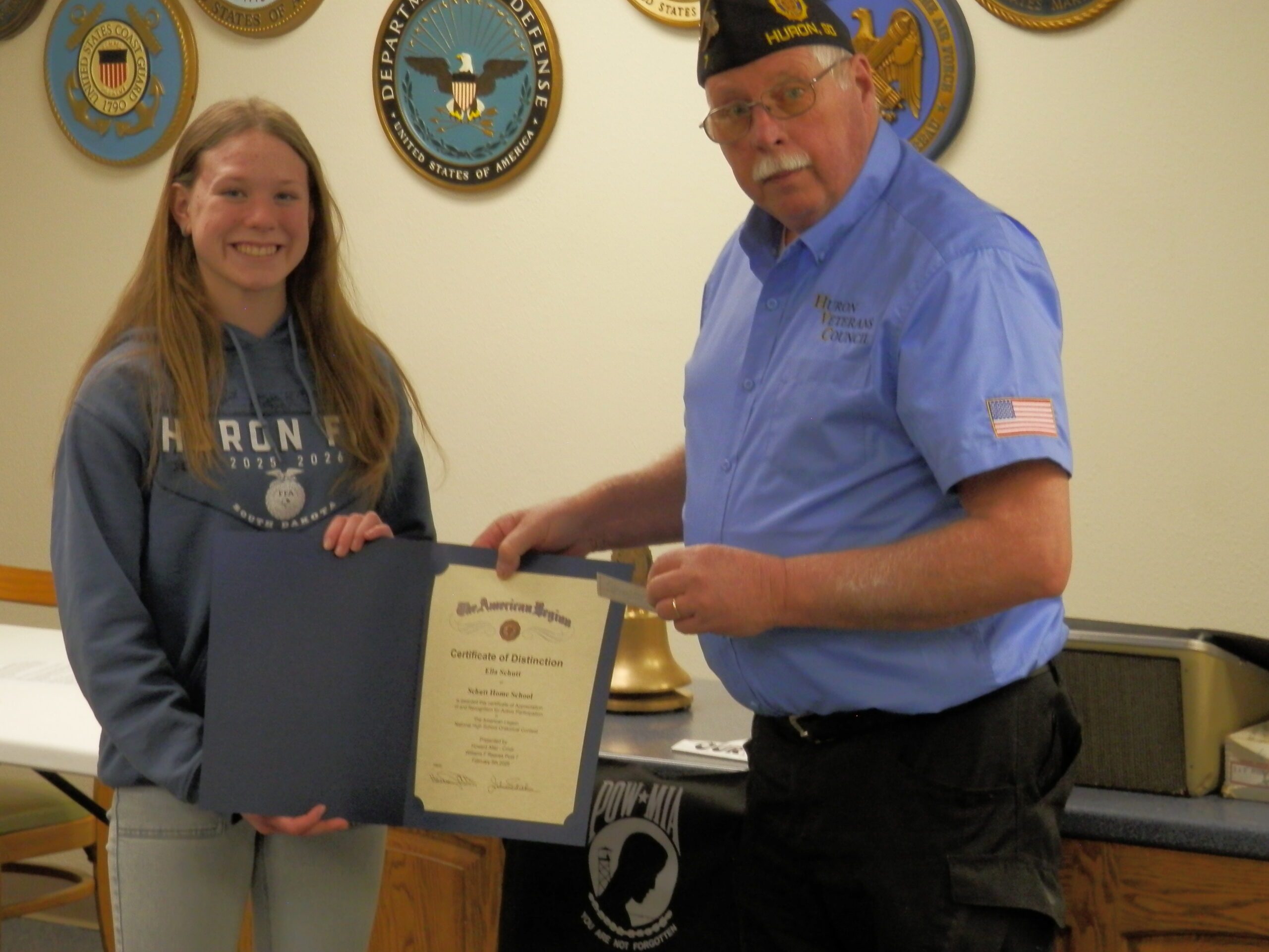 American Legion Post 7 2026 high school oratorical winner