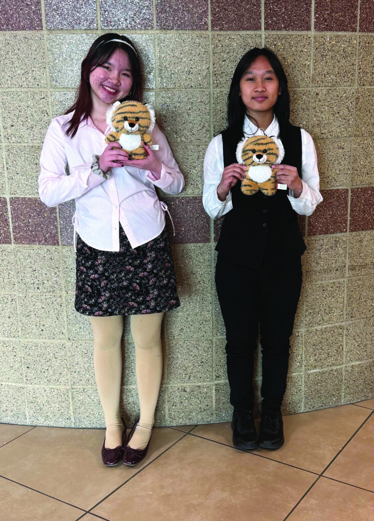 Courtesy Photo Aubrey Zaw and Michelle Le in JV Public Forum debate