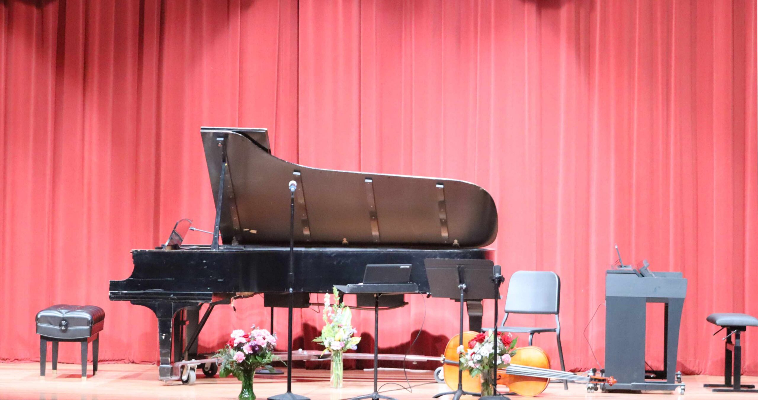 Benjamin Chase/Plainsman Pictured is the Steinway piano ahead of Tuesday’s recital.