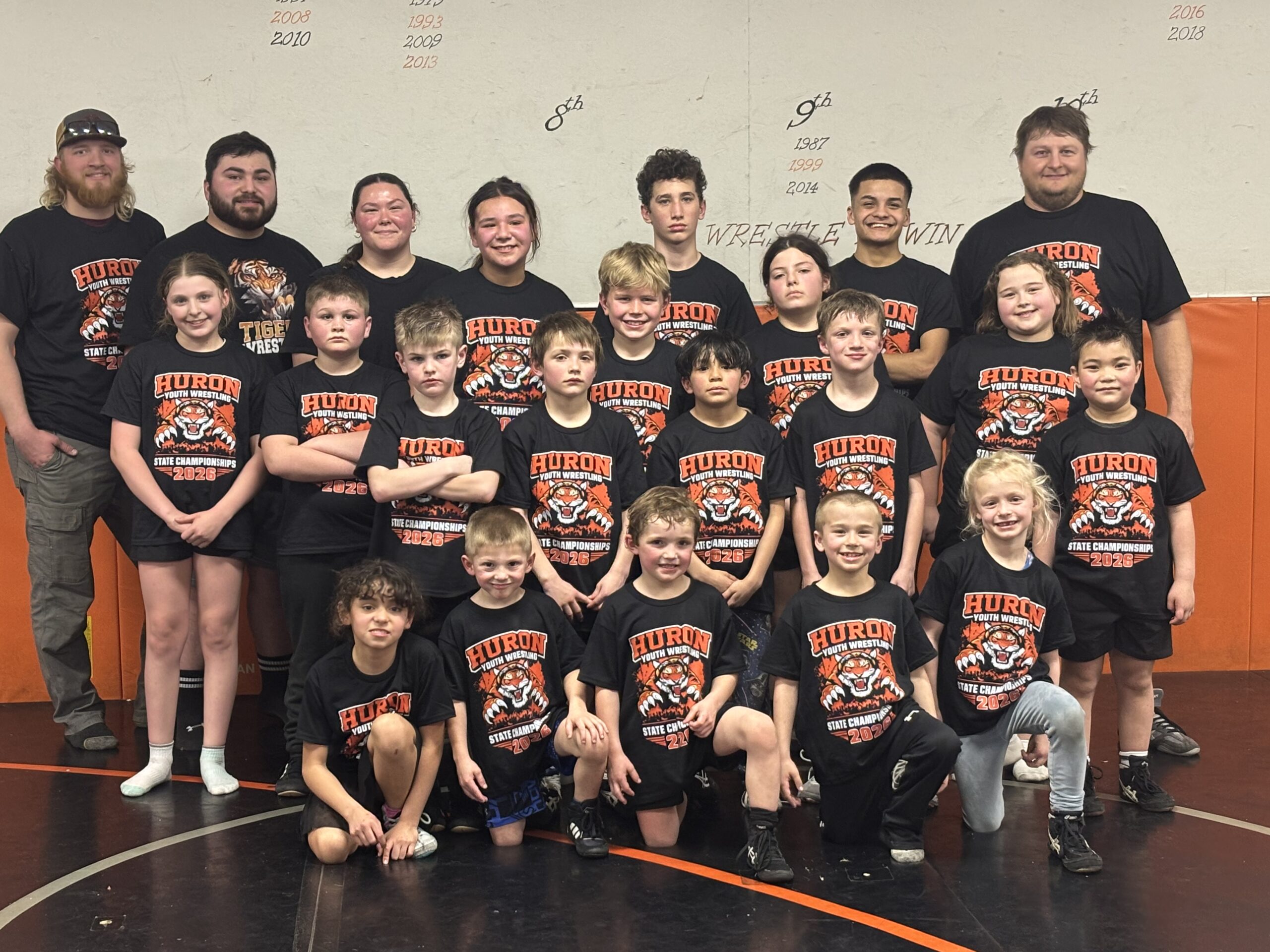 State AAU qualifiers from the Huron Youth Wrestling Club