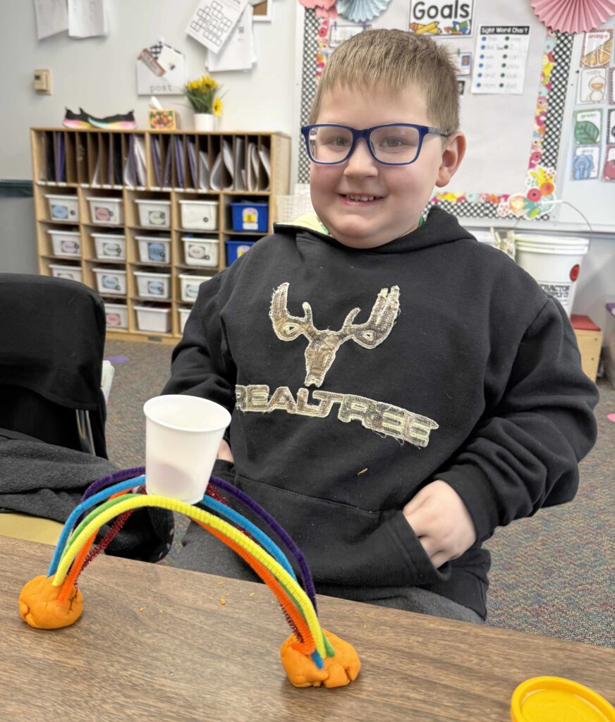 Kindergartner Braedyn Mendel