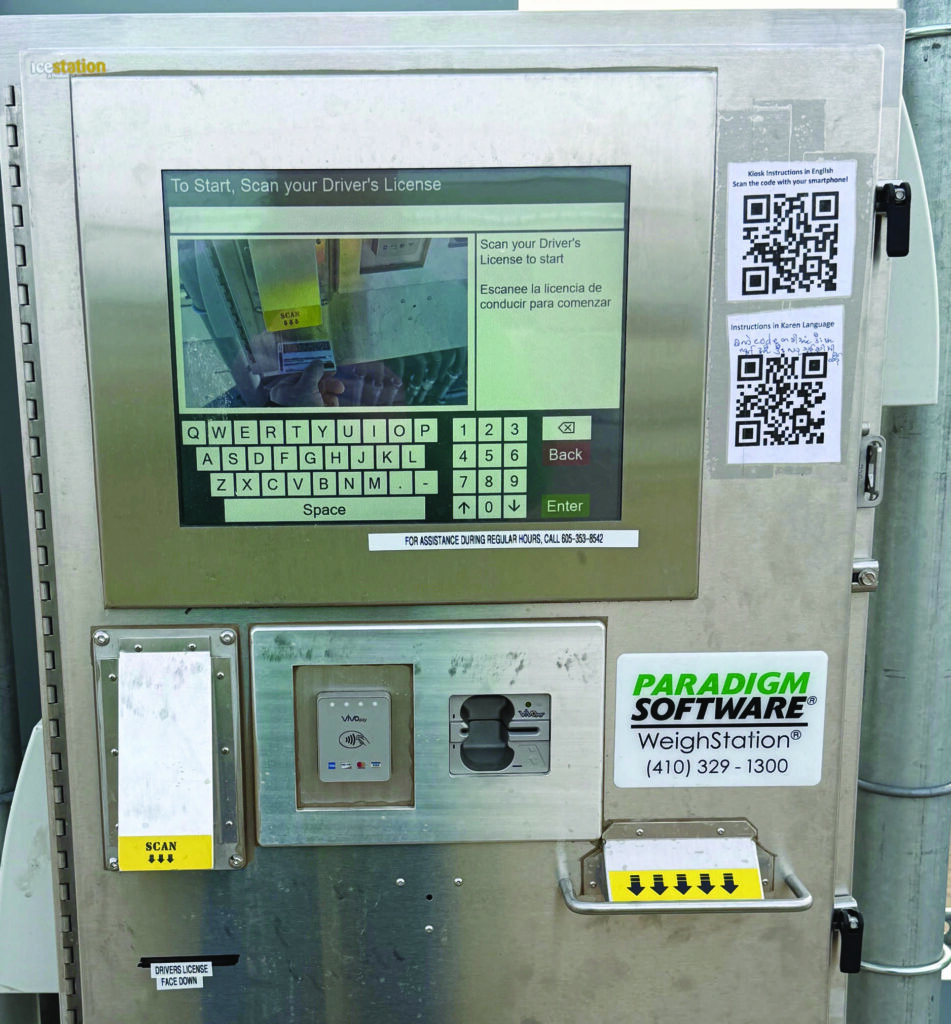 Benjamin Chase/Plainsman The new kiosk to operate the after-hours drop off at the Solid Waste facility.