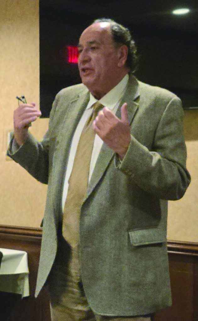 Courtesy photo Ron Volesky speaks the Beadle County Democratic Forum on Monday.