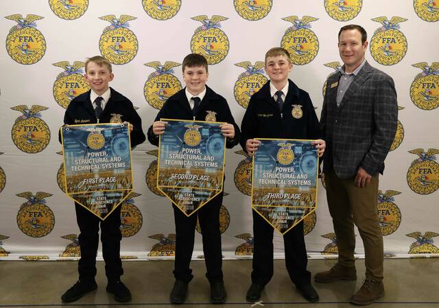 Power, Structural & Technical Systems Division 1 photo from L-R: Wyatt Lambert, Jace Smith, Tucker Weiszhaar
Photo courtesy SD FFA