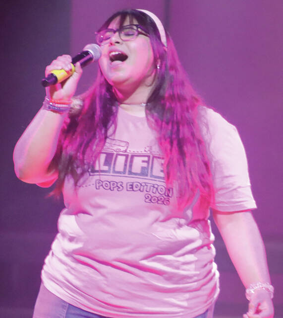 DJ Martinez-Anaya belts out The Climb
                                 Benjamin Chase/Plainsman