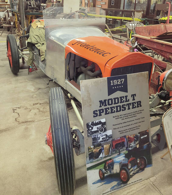 Courtesy Photo The Dakotaland Museum is home to this 1927 race car as well as a Model T Ford with its picnic box.